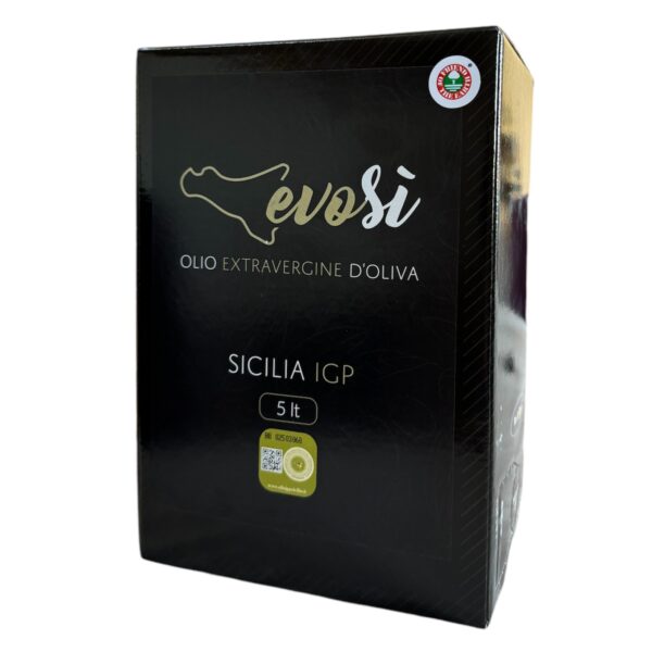 Evo Sicily Evosi Ekstra Väärisoliiviõli IGP Sicilia blend Nocellara del Belice & Biancolilla 5L BIB